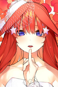 Portrait of Itsuki Nakano (中野五月), slot 0, AniList favourites rank 19, from The Quintessential Quintuplets