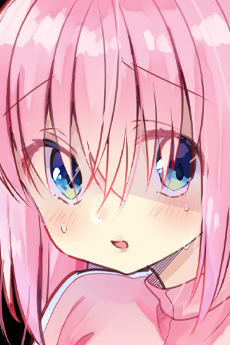 Portrait of Hitori Gotou (後藤ひとり), slot 0, AniList favourites rank 34, from BOCCHI THE ROCK!