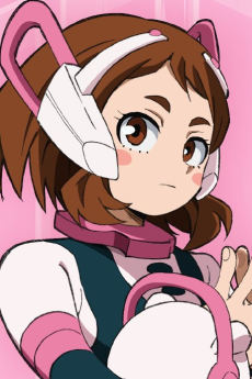 Portrait of Ochako Uraraka (麗日お茶子), slot 0, AniList favourites rank 104, from My Hero Academia
