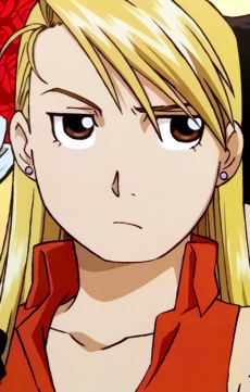 Portrait of Riza Hawkeye (リザ・ホークアイ), slot 0, AniList favourites rank 162, from Fullmetal Alchemist: Brotherhood