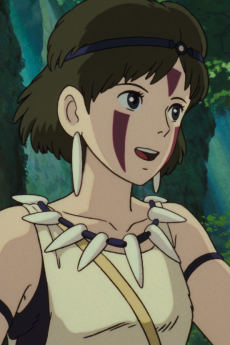 Portrait of San (サン), slot 0, AniList favourites rank 284, from Princess Mononoke