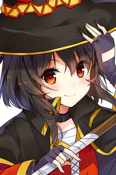 Portrait of Megumin (めぐみん), slot 0, AniList favourites rank 12, from KONOSUBA -God's blessing on this wonderful world!