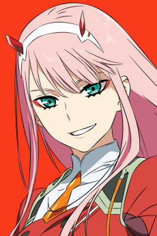 Portrait of Zero Two (ゼロツー), slot 0, AniList favourites rank 18, from DARLING in the FRANXX